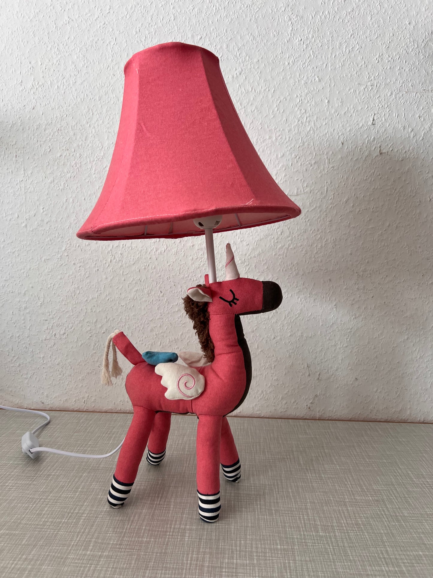 ZENZOO Lichtfreund Einhorn Nachttischleuchte Schreibtischleuchte rot