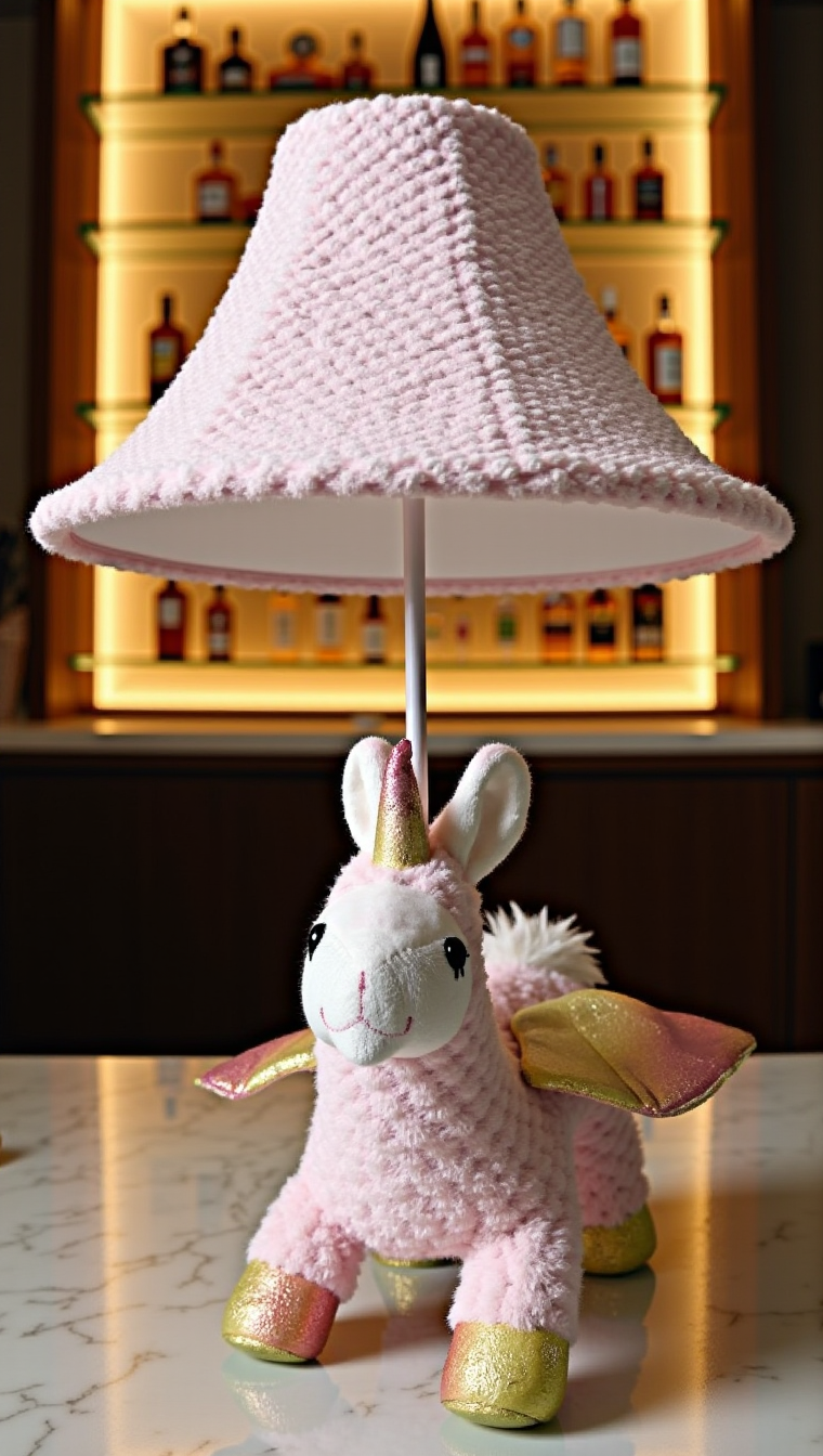 ZENZOO Lichtfreund Einhorn Plüsch Nachttischleuchte Schreibtischleuchte rosa