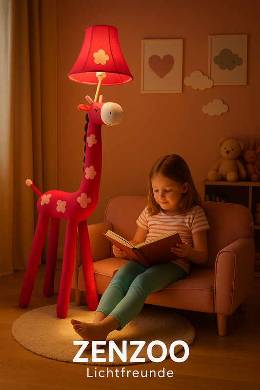 ZENZOO Lichtfreund Giraffe rot Standleuchte Stehleuchte Stehlampe Bodenleuchte