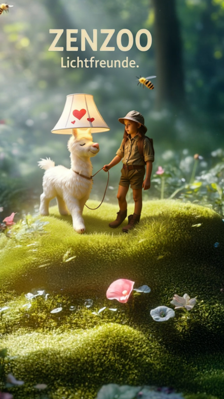 ZENZOO Lichtfreund Alpaka XL Stehleuchte Standleuchte